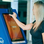 Bitcoin ATM woman