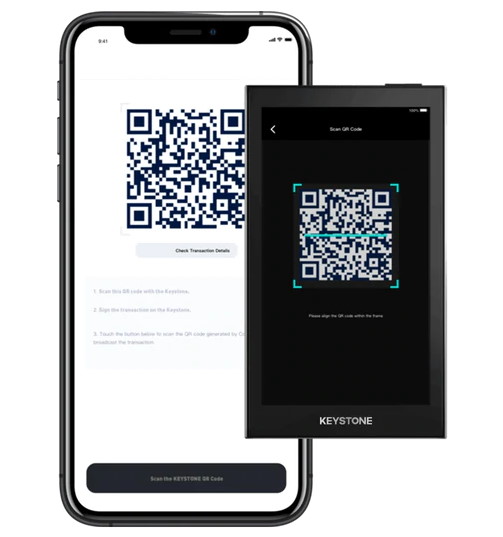 Keystone Pro cold air gapped hardware wallet crypto NFT review transaction