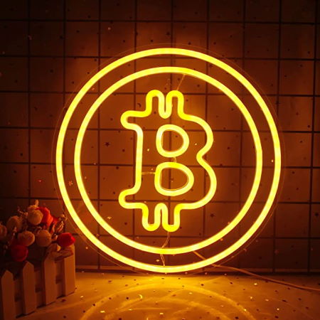 Bitcoin neon sign