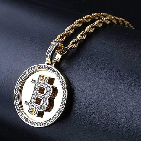 Bitcoin necklace gift