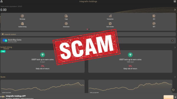 Integrafin Holdings scam crypto exchange