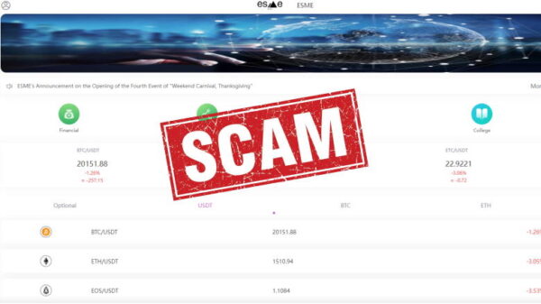 Esme Ex fake crypto trading platform