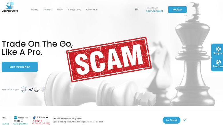 Crypto Guru trading scam
