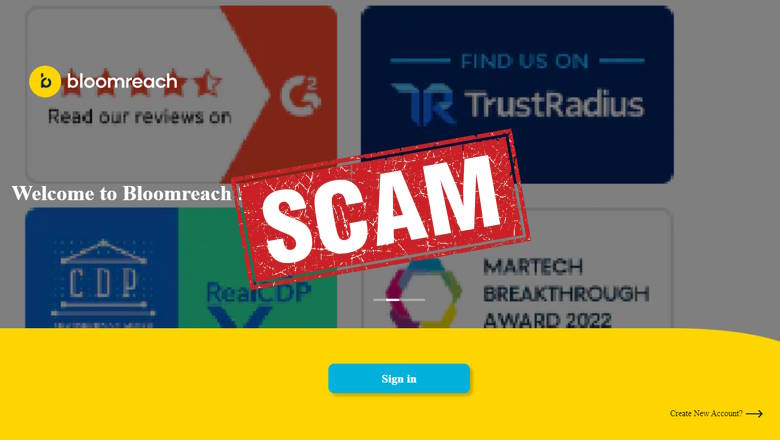 Au-bloomreach crypto scam page header.