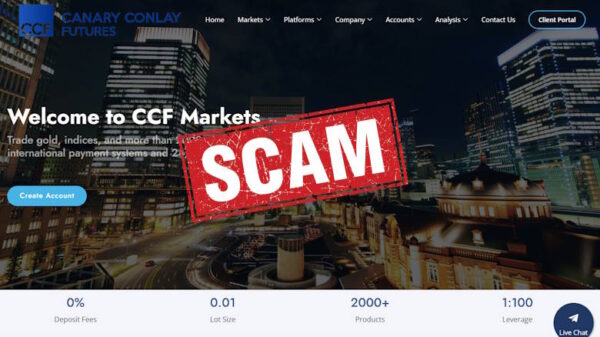 CCF Markets scam trading platform