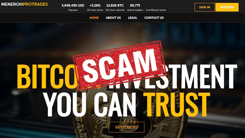 Menerohprotrades crypto scam