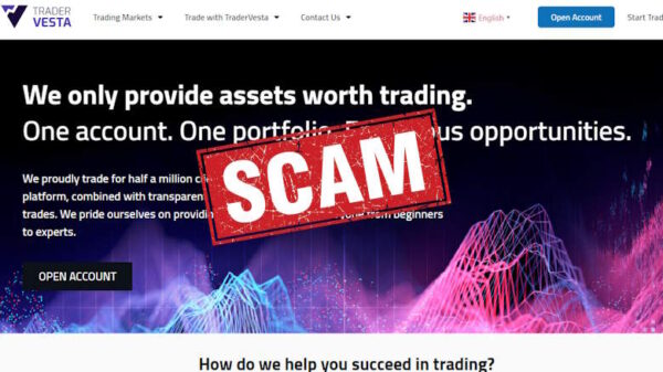 TraderVesta scam crypto platform