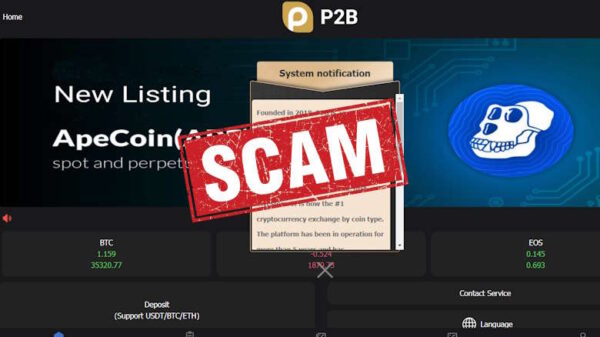 P2B crypto scam
