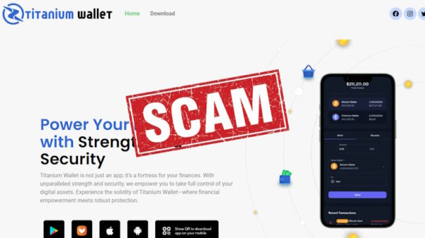 Titanium crypto wallet scam