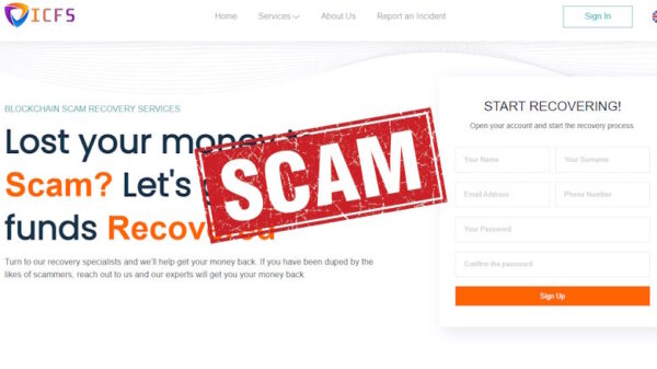 ICFS Finance crypto scam platform