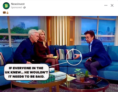 Fake Facebook advert